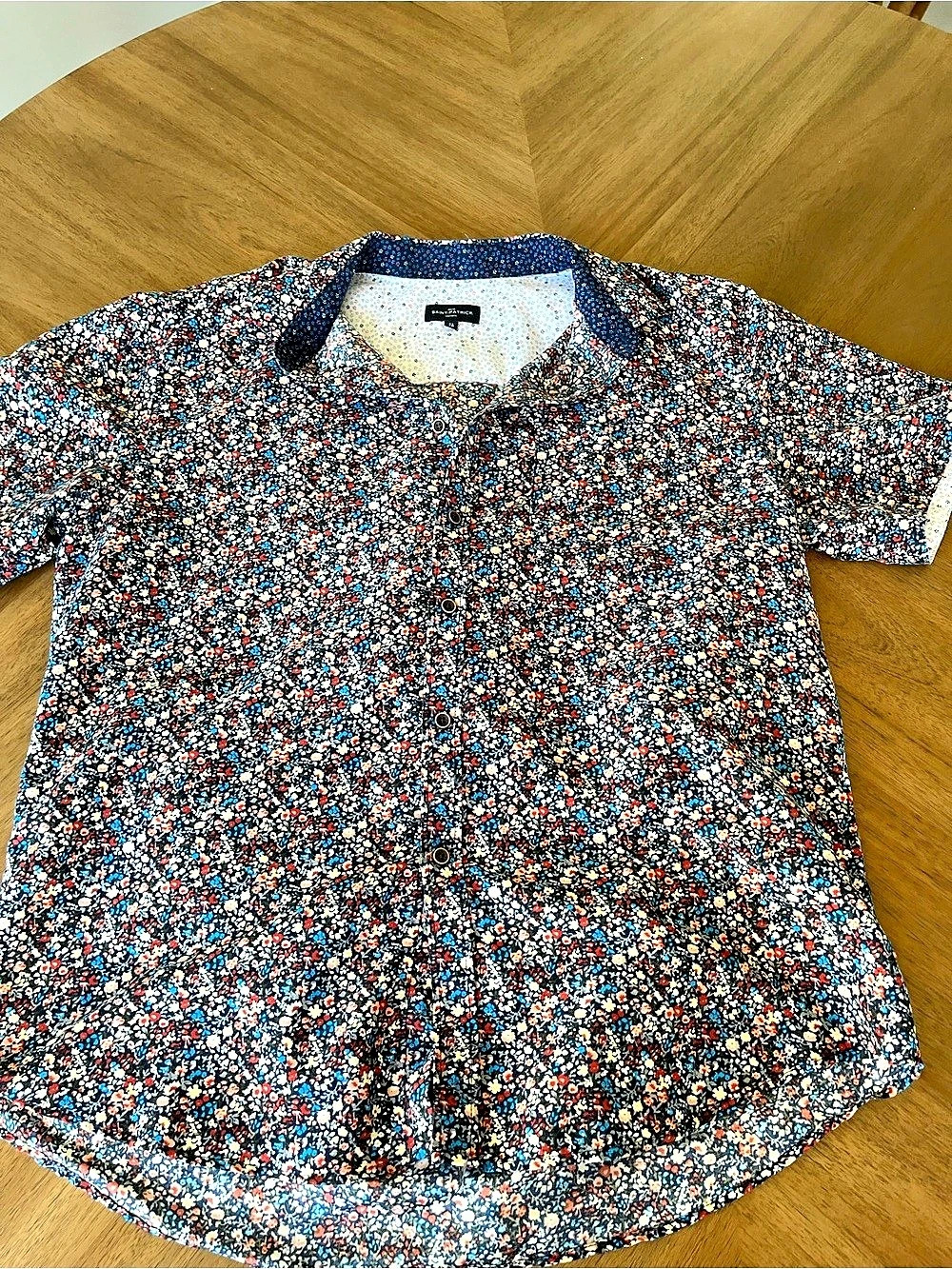 Rue Saint-Patrick Floral Casual Button Down Shirt Size XL